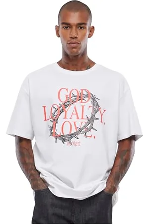 Mister Tee Upscale God Loyalty Love Oversize Tee T-Shirt unisex z nadrukiem, oversized fit, bawełna – koszulka z nadrukiem, koszulka z grafiką, , XL