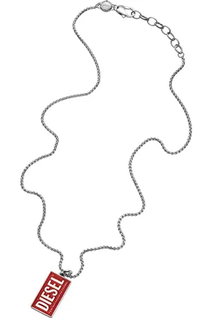 Diesel Męski łańcuszek Dog Tag Logo stal szlachetna, DX1368040, Length: 550-600mm, Width: 14.8mm, Height: 26mm, Stal nierdzewna, No Gemstone