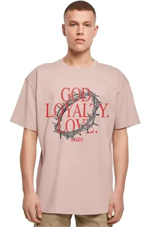 Mister Tee Upscale God Loyalty Love Oversize Tee T-Shirt unisex z nadrukiem, oversized fit, bawełna – koszulka z nadrukiem, koszulka z grafiką, , S