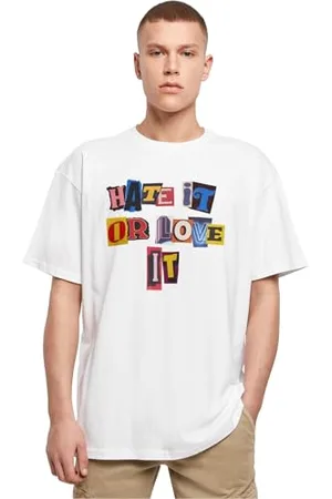 Mister Tee Upscale T-shirt unisex Hate it or Love it Oversize Tee, unisex, t-shirt z nadrukiem, oversized fit, bawełniana koszulka z nadrukiem, koszulka z grafiką, , M