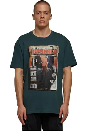 Mister Tee Upscale Uniseks T-Shirt Upscale Magazine Oversize Tee, unisex, t-shirt z nadrukiem, oversized fit, bawełniana koszulka z nadrukiem, koszulka z grafiką, , M