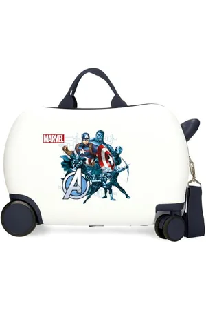 Marvel Joumma Avengers Legendary walizka dziecięca walizka kabinowa niebieski biały twardy ABS zamek szyfrowy 4 koła bagaż podręczny, , S, walizka dziecięca