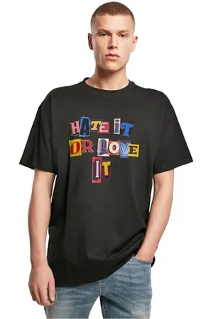 Mister Tee Upscale T-shirt unisex Hate it or Love it Oversize Tee, unisex, t-shirt z nadrukiem, oversized fit, bawełniana koszulka z nadrukiem, koszulka z grafiką, , 4XL