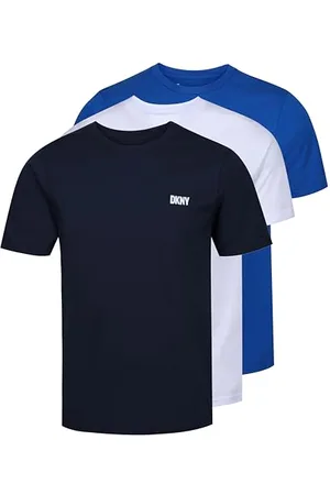 DKNY Męska koszulka 3-pak 100% bawełna, oliwkowa/antracytowa/granatowa, M