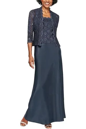 Alex Evenings Damska sukienka bez rękawów i dopasowana kurtkaärmelloses Kleid Und Passende Jacke Special Occasion, , 34