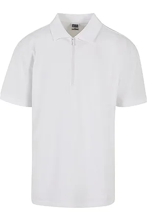 Urban classics Męska koszulka polo oversize z zamkiem błyskawicznym, , L