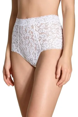 Calida Natural Comfort Lace Slipy damskie, wysoki stan z bardzo szerokim ściągaczem, , 36-38