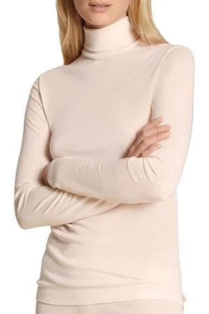 Calida Damski True Confidence T-Shirt, Light Ivory, Standard