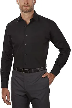 Van Heusen Regular Fit Long Sleeve Dress Shirt BLACK 15 Nk 32-33 Sl