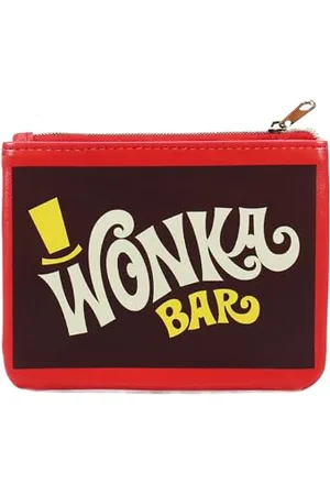 Half Moon Bay Wonka portmonetka na monety dla kobiet i mężczyzn | Idealny uchwyt na karty kredytowe i portfel na pieniądze, mała portmonetka na monety inspirowana barem Wonka i pamiątki filmowe | Etui