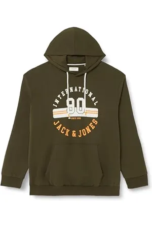 JACK & JONES Bestseller A/S Męska bluza z kapturem Jjcarlo Sweat Hood Pls, , 5XL duże rozmiary