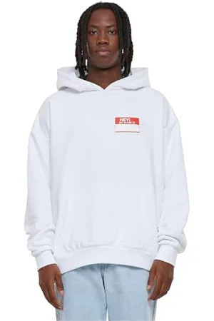 Mister Tee Upscale męska bluza z kapturem Hey! My Name is Oversize Hoodie, męska bluza z kapturem z nadrukiem z przodu, oversized fit, , M