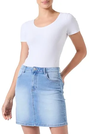 Pieces® Pcpeggy Hw Lb Denim Skirt Noos spódnica dżinsowa, , XS