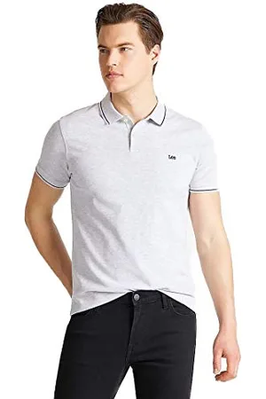 Lee Koszulka męska Pique Polo Sharp Grey Mele, , S