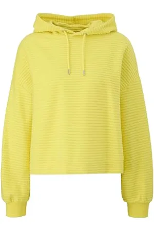 QS by s.Oliver Sales GmbH & Co. KG/ Damska bluza z kapturem i prążkowaną strukturą, , XS