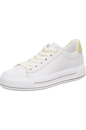 ARA Damskie buty typu sneaker, kremowe, waniliowe, 40 EU szerokie, , 40 EU Weit