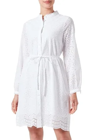 SELECTED Damska sukienka Slftatiana Ls Short Embr Dress Noos, , 34