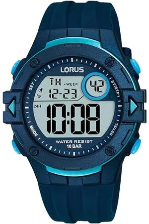 Lorus Męski cyfrowy zegarek kwarcowy z silikonowym paskiem R2325PX9