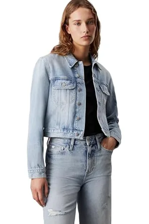 Calvin Klein Jeans Damska kurtka dżinsowa z lat 90, , 5XL duże rozmiary