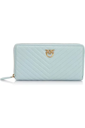 Pinko Damski portfel podróżny Ryder Zip Around Sheep Nappa Chevron, E68q_Bruma, szaro-antyczne złoto, , 20