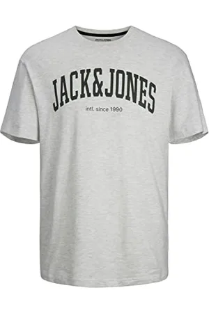 JACK & JONES Junior Chłopcy JJEJOSH Tee SS Crew Neck SN JNR T-Shirt, White Melange, 128, , 128