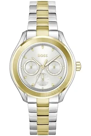 HUGO BOSS Analogowy zegarek kwarcowy wielofunkcyjny dla kobiet z bransoletką ze stali nierdzewnej, kolekcja Lida-1502746