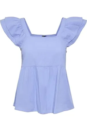 Pieces® Pcmilla Sl Flounce Top, , XS