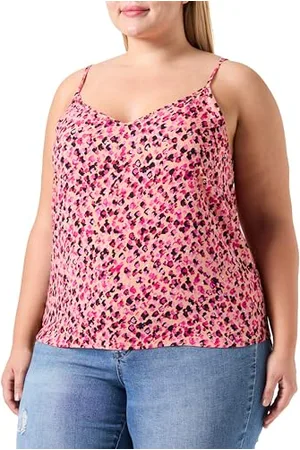 ONLY Damski top Onlnova Life Vis Paris Singlet Aop na ramiączkach, różowy, 40 EU, , 40