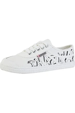 Kawasaki Buty z nadrukiem graffiti na płótnie K202416-PT 1002 białe - 45 EU, , 45 EU