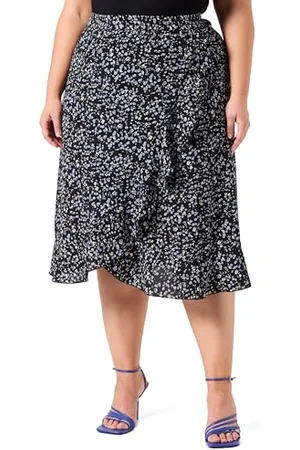 ONLY Onlcarly Flounce Long Skirt WVN Noos, , XL