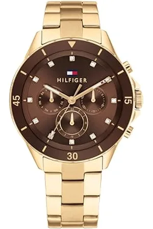 Tommy Hilfiger Analogowy zegarek kwarcowy wielofunkcyjny dla kobiet z kolekcji z bransoletką ze stali nierdzewnej w kolorze złotym-1782709