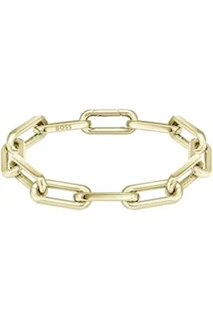 HUGO BOSS Bransoletka z łańcuszkiem, biżuteria damska, kolekcja Halia, żółte złoto-1580600