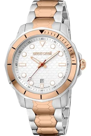 Roberto Cavalli Męski analogowy zegarek kwarcowy z paskiem ze stali nierdzewnej RV1G159M0081, , moda