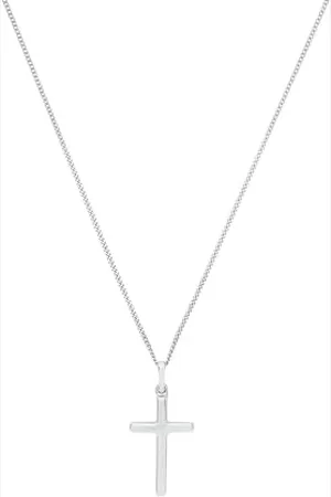 Amor Naszyjnik z zawieszką ze srebra próby 925, damski męski naszyjnik unisex, 45 cm, srebrny, krzyż, w pudełku z biżuterią, 9070435