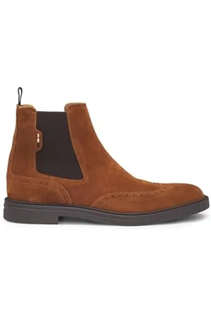 HUGO BOSS Męskie buty Calev_cheb_brsd Chelsea, średni brązowy, 39 EU