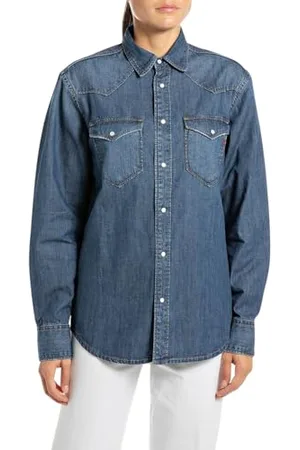 Replay Damska koszula dżinsowa oversize, , XL