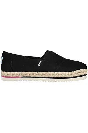 TOMS Damska lina na platformie Alpargata, czarna, ciężki diagonal, 44, , 43.5 EU