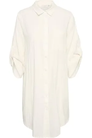Kaffe Koszula damska Buttons Dress 3/4 Sleeves Loose Fit Above Długość kolana, , 42