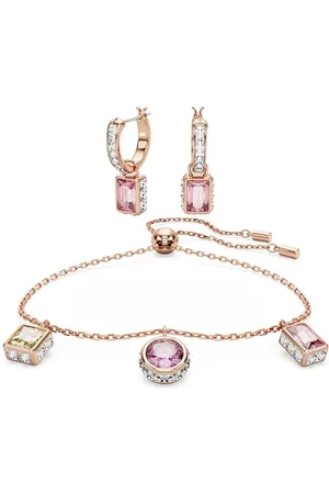 Swarovski Zestaw Stilla, Szlify różnorodne, Różnokolorowy, Powłoka w odcieniu różowego złota