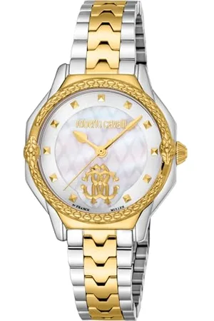 Roberto Cavalli Damski analogowy zegarek kwarcowy z paskiem ze stali nierdzewnej RV1L225M0071, , moda
