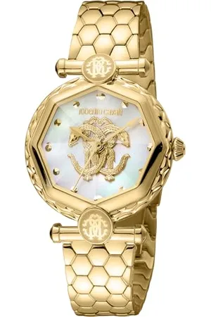 Roberto Cavalli Damski analogowy zegarek kwarcowy z paskiem ze stali nierdzewnej RV1L204M0051, , moda