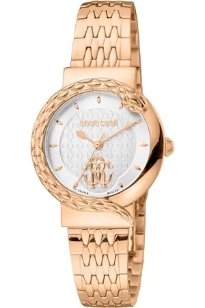 Roberto Cavalli Damski analogowy zegarek kwarcowy z paskiem ze stali nierdzewnej RV1L156M1081, , moda