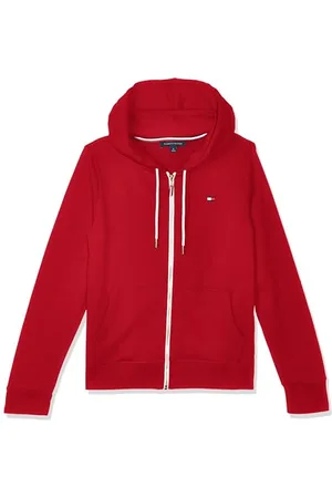 Tommy Hilfiger Damska bluza na zamek błyskawiczny z kapturem, klasyczna bluza ze sznurkami i kapturem, , XS