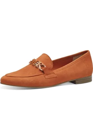 Marco Tozzi Damskie by GMK, skóra, Feel ME wkładka, miękka wyściółka wewnętrzna, 2-84200-42 pantofle, pomarańczowe, rozmiar 39 EU, , 39 eu