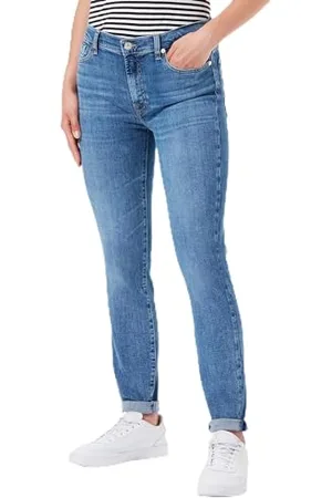 7 for all Mankind Damskie dżinsy HW Skinny Slim Illusion Stride, jasnoniebieskie, regularne