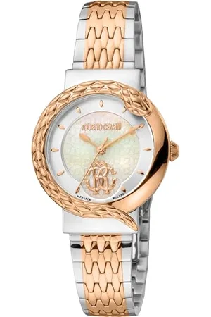 Roberto Cavalli Damski analogowy zegarek kwarcowy z paskiem ze stali nierdzewnej RV1L156M1111, , moda