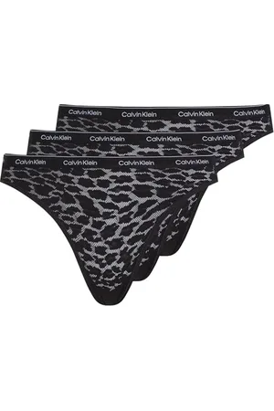 Calvin Klein Damskie bikini 3-pak (niski stan), czarny/czarny, rozmiar 3XL, , 3XL