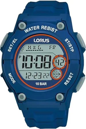 Lorus Męski cyfrowy zegarek kwarcowy z silikonową bransoletką R2331PX9, , Pasek