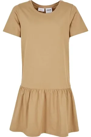 Urban classics Dziewczęca sukienka Girls Valance Tee Dress unionbeż 134/140, , 134/140 cm