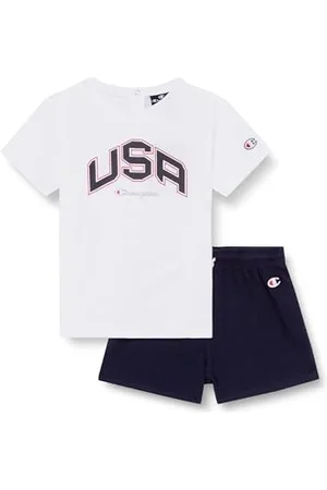 Champion Legacy Retro Sport TD - USA Crewneck T-shirt i szorty Kompletny, , 6 miesięcy Dzieci 0-24 SS24